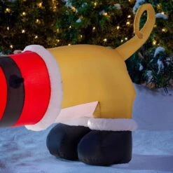 4 Ft Pre-Lit LED Dachshund With Santa Outfit Christmas Inflatable 9 4 Ft Pre-Lit LED Dachshund With Santa Outfit Christmas Inflatable -The Home Depot Shop airblown christmas inflatables 87551 1d 1000