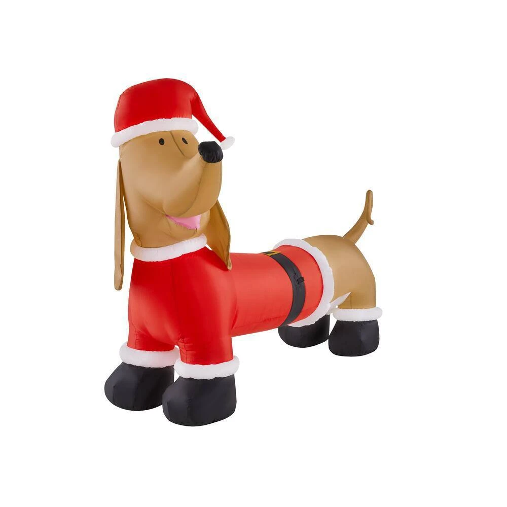 4 Ft Pre-Lit LED Dachshund With Santa Outfit Christmas Inflatable 3 4 Ft Pre-Lit LED Dachshund With Santa Outfit Christmas Inflatable - Image 3