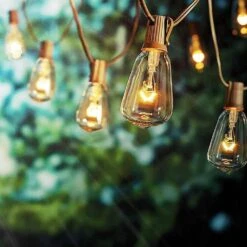 25 Ft. 25-Light Warm White Incandescent Round Bulb Outdoor/Indoor Traditional Weatherproof Patio String Cafe Lights -The Home Depot Shop aleko christmas string lights gl25wwh hd 1f 1000