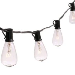 25 Ft. 25-Light Warm White Incandescent Round Bulb Outdoor/Indoor Traditional Weatherproof Patio String Cafe Lights