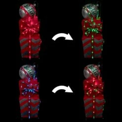 Alpine LED Lights With Color Changing Christmas Decor Gifts And Believe Ornament Statue -The Home Depot Shop alpine christmas novelty lights yen572cc 4f 1000