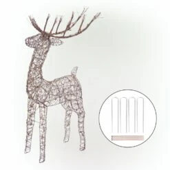 Alpine 49 In. Standing Rattan Reindeer Decoration With White Halogen Lights 21 Alpine 49 In. Standing Rattan Reindeer Decoration With White Halogen Lights -The Home Depot Shop alpine christmas yard decorations auh163l 44 1000