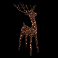 Alpine 49 In. Standing Rattan Reindeer Decoration With White Halogen Lights 19 Alpine 49 In. Standing Rattan Reindeer Decoration With White Halogen Lights -The Home Depot Shop alpine christmas yard decorations auh163l 4f 1000