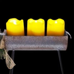 Alpine 19 In. Rustic Metal Deer Candle Decor With Warm White LED Lights -The Home Depot Shop alpine christmas yard decorations ljj1550hh tm 44 1000