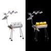 Alpine 19 In. Rustic Metal Deer Candle Decor With Warm White LED Lights
