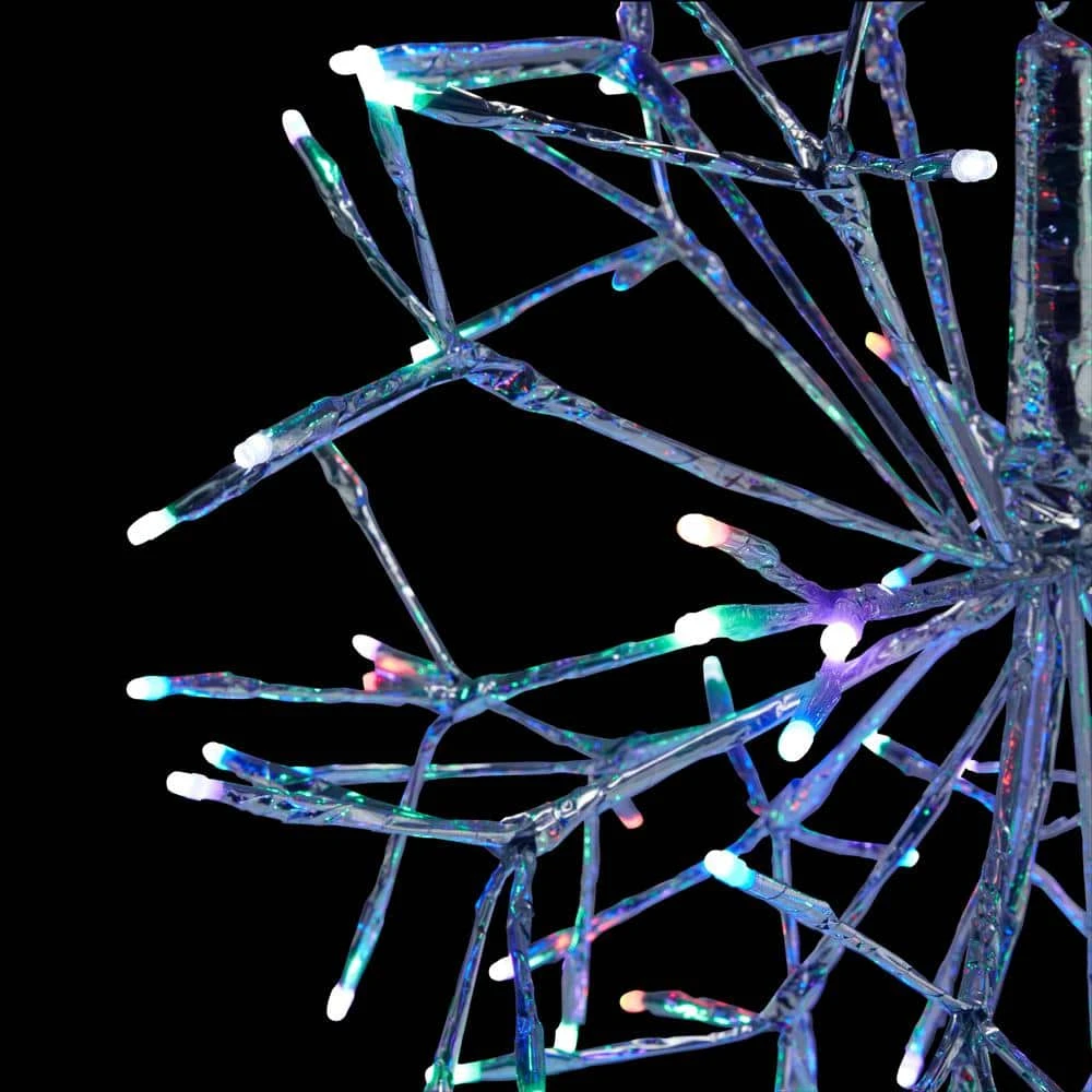 16 In. Tall Holiday 3D Snowflake Multicolor Hanging Ornament With LED Lights 10 16 In. Tall Holiday 3D Snowflake Multicolor Hanging Ornament With LED Lights - Image 10