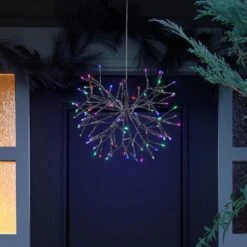 16 In. Tall Holiday 3D Snowflake Multicolor Hanging Ornament With LED Lights 27 16 In. Tall Holiday 3D Snowflake Multicolor Hanging Ornament With LED Lights -The Home Depot Shop alpine corporation single christmas ornaments crd100l mc 31 1000