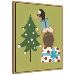 19.62 In. H X 16 In. W Canvas Happy Owlidays VI Owl And Christmas Tree Christmas Holiday Framed Box Wall Art 10 19.62 In. H X 16 In. W Canvas Happy Owlidays VI Owl And Christmas Tree Christmas Holiday Framed Box Wall Art -The Home Depot Shop amanti art christmas wall decorations 38865448602 c3 1000