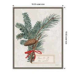 19.62 In. H X 16 In. W Canvas Joyful Tidings IV Christmas Holiday Framed Box Wall Art -The Home Depot Shop amanti art christmas wall decorations 38865448982 1f 1000
