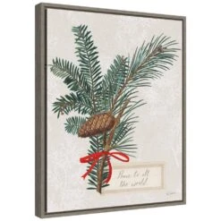 19.62 In. H X 16 In. W Canvas Joyful Tidings IV Christmas Holiday Framed Box Wall Art -The Home Depot Shop amanti art christmas wall decorations 38865448982 c3 1000