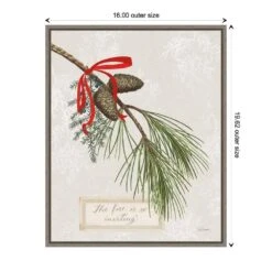 19.62 In. H X 16 In. W Canvas Joyful Tidings III Christmas Holiday Framed Box Wall Art -The Home Depot Shop amanti art christmas wall decorations 38865448983 1f 1000