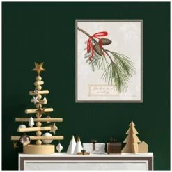 19.62 In. H X 16 In. W Canvas Joyful Tidings III Christmas Holiday Framed Box Wall Art -The Home Depot Shop amanti art christmas wall decorations 38865448983 31 1000