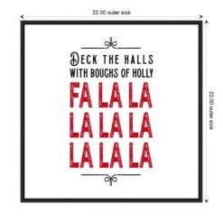22 In. Canvas Deck The Halls Red Christmas Holiday Framed Box Wall Art -The Home Depot Shop amanti art christmas wall decorations 38865456247 1f 1000