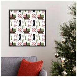 22 In. Kwanzaa Celebration Collection F Christmas Holiday Framed Canvas Box Wall Art -The Home Depot Shop amanti art christmas wall decorations 38865456261 31 1000