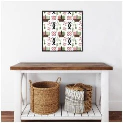 22 In. Kwanzaa Celebration Collection F Christmas Holiday Framed Canvas Box Wall Art -The Home Depot Shop amanti art christmas wall decorations 38865456261 fa 1000