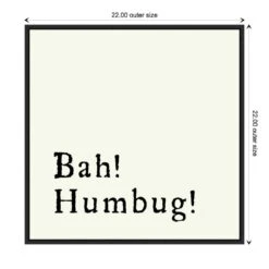 22 In. Bah Humbug Christmas Holiday Framed Canvas Box Wall Art -The Home Depot Shop amanti art christmas wall decorations 38865456286 1f 1000