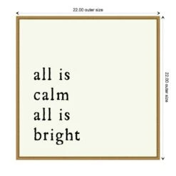 22 In. All Is Calm Christmas Holiday Framed Canvas Box Wall Art 12 22 In. All Is Calm Christmas Holiday Framed Canvas Box Wall Art -The Home Depot Shop amanti art christmas wall decorations 38865456290 1f 1000