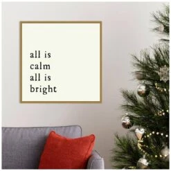 22 In. All Is Calm Christmas Holiday Framed Canvas Box Wall Art 15 22 In. All Is Calm Christmas Holiday Framed Canvas Box Wall Art -The Home Depot Shop amanti art christmas wall decorations 38865456290 31 1000
