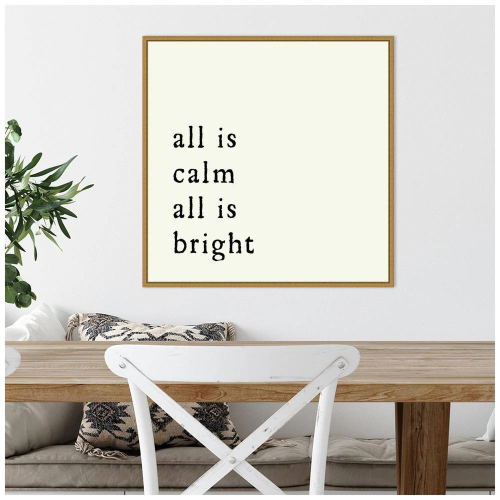 22 In. All Is Calm Christmas Holiday Framed Canvas Box Wall Art 6 22 In. All Is Calm Christmas Holiday Framed Canvas Box Wall Art - Image 6