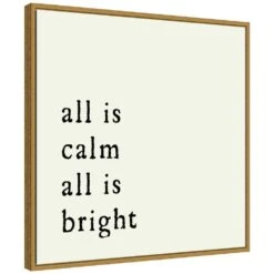 22 In. All Is Calm Christmas Holiday Framed Canvas Box Wall Art 10 22 In. All Is Calm Christmas Holiday Framed Canvas Box Wall Art -The Home Depot Shop amanti art christmas wall decorations 38865456290 c3 1000