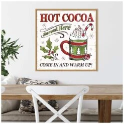 22 In. Christmas Treats IV Christmas Holiday Framed Canvas Box Wall Art -The Home Depot Shop amanti art christmas wall decorations 38865456314 44 1000