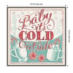 22 In. Merry Little Christmas II Christmas Holiday Framed Canvas Box Wall Art -The Home Depot Shop amanti art christmas wall decorations 38865456345 1f 1000