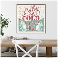 22 In. Merry Little Christmas II Christmas Holiday Framed Canvas Box Wall Art -The Home Depot Shop amanti art christmas wall decorations 38865456345 44 1000