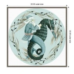 22 In. The Sea Santa Collection C Christmas Holiday Framed Canvas Box Wall Art -The Home Depot Shop amanti art christmas wall decorations 38865456366 1f 1000