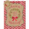 AMSCAN 9 In. X 7 In. X 4 In. Holly Jolly Holiday Kraft Hot Stamped Bags (18-Pack)
