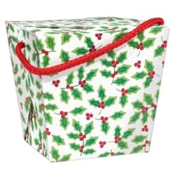 AMSCAN 4.25 In. X 4.5 In. X 3.75 In. Holly Qt. Pail (10-Pack)