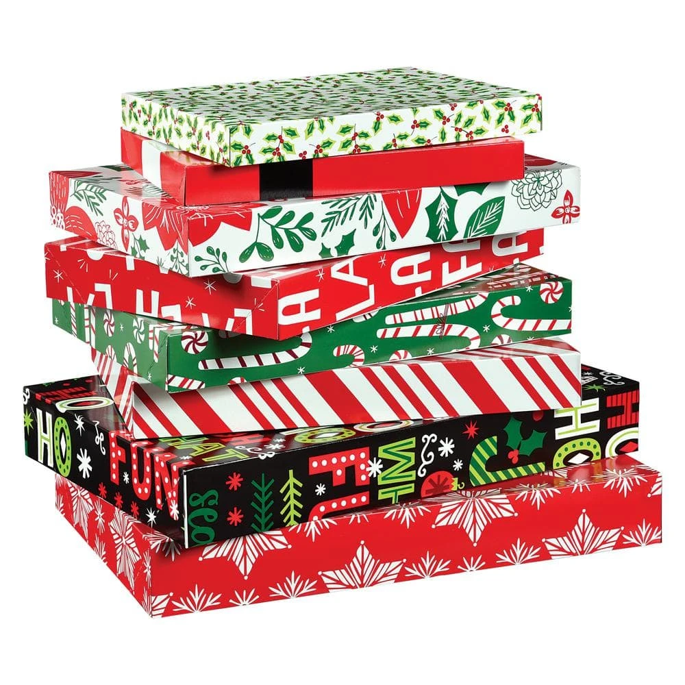 AMSCAN Multi-Color Multiple Sizes Christmas Fun Gift Boxes (24-Pieces) 1 AMSCAN Multi-Color Multiple Sizes Christmas Fun Gift Boxes (24-Pieces)