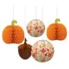 AMSCAN 8 In., 9 In., 10.6 In. Fall Harvest Hanging Bouquet (2-Pack)