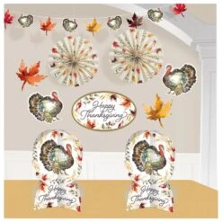 AMSCAN 12 In. Classic Thanksgiving Room Decorating Kit (2-Pack)