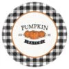 AMSCAN 9 In. Multi-Color Fall Harvest Market Round Paper Plates (5-Pack)