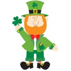AMSCAN 35 In. St. Patrick's Day Paper Jointed Leprechaun Cutout (4-Pack)