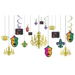 AMSCAN Mardi Gras Chandelier Decorating Kit (2-Pack)