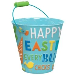 AMSCAN Easter Blue Hop Metal Bucket (2-Pack)