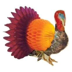 AMSCAN 15 In. Thanksgiving Honeycomb Turkey Centerpiece (4-Pack)