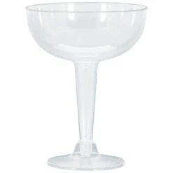 AMSCAN New Year's 5 In. Large Plastic Champagne Glasses (20-Count)