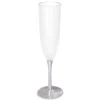 AMSCAN New Year's 9 In. Metallic Silver Champagne Flute (7-Pack)