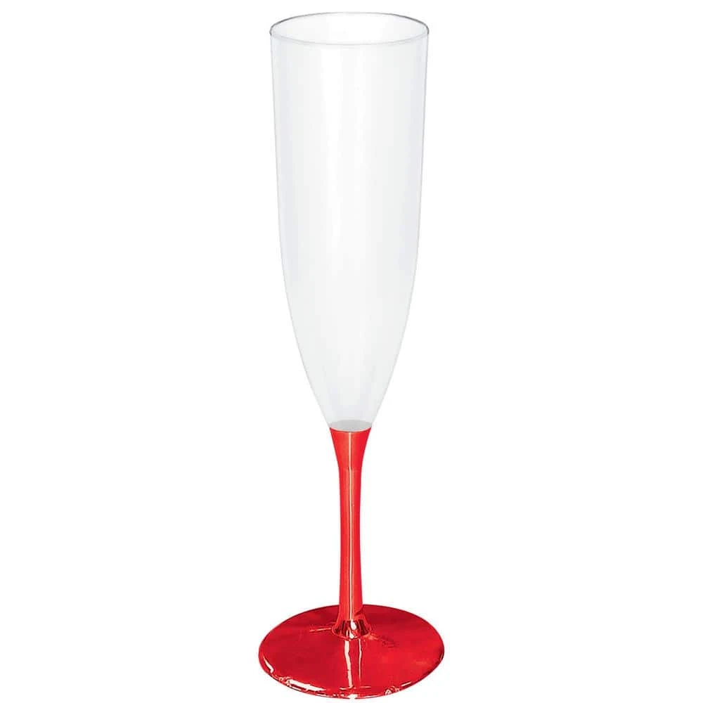 AMSCAN New Year's 9 In. X 3 In. Metallic Red Champagne Flute (7-Pack) 1 AMSCAN New Year's 9 In. X 3 In. Metallic Red Champagne Flute (7-Pack)