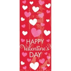 AMSCAN 9.5 In. X 4 In. X 2.25 In. Happy Valentine's Day Small Cello Bag (20-Count 7-Pack)