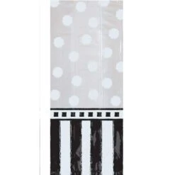 AMSCAN 9.5 In. X 4 In. Black And White Cellophane Bags (20-Count, 10-Pack)