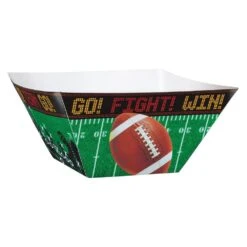 AMSCAN 10.5 In. X 5 In. Football Field Paper Snack Bowls