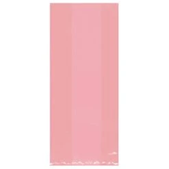 AMSCAN 9.5 In. X 4 In. Pink Cellophane Party Bags (25-Count, 12-Pack)