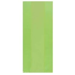 AMSCAN 9.5 In. X 4 In. Kiwi Cellophane Party Bags (25-Count, 12-Pack)