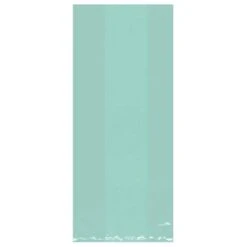 AMSCAN 11.5 In. X 5 In. Robin's Egg Blue Cellophane Party Bags (25-Count, 9-Pack)