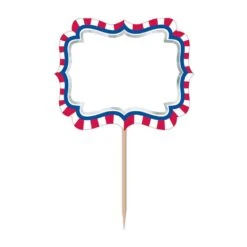AMSCAN 3.5 In. 2.25 In. Patriotic Personalizable Picks (24-Count, 4-Pack)