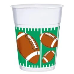 AMSCAN 3.75 In. X 4.5 In. 16 Oz. Football Plastic Cups