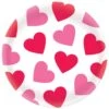 AMSCAN Hearts 13.5 In. X 13.5 In. Melamine Valentine's Day Round Platter (4-Pack)